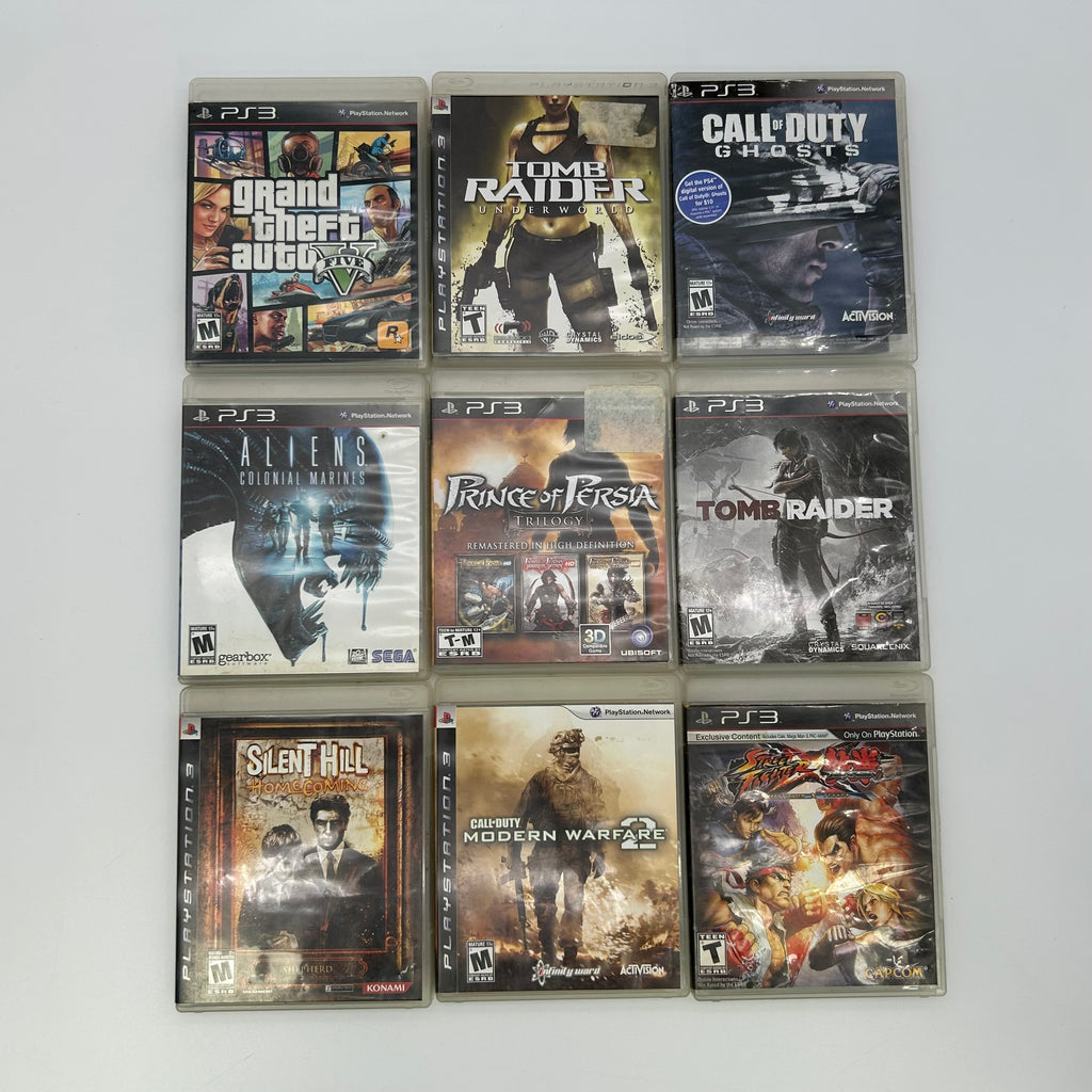PlayStation 3 Slim 160GB Bundle CECH-3001A 9 Games 2 Controllers (Stick Drift)