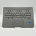 HP Chromebook14A-NE0013DX OEM Palmrest with Keyboard + Touchpad Silver Used