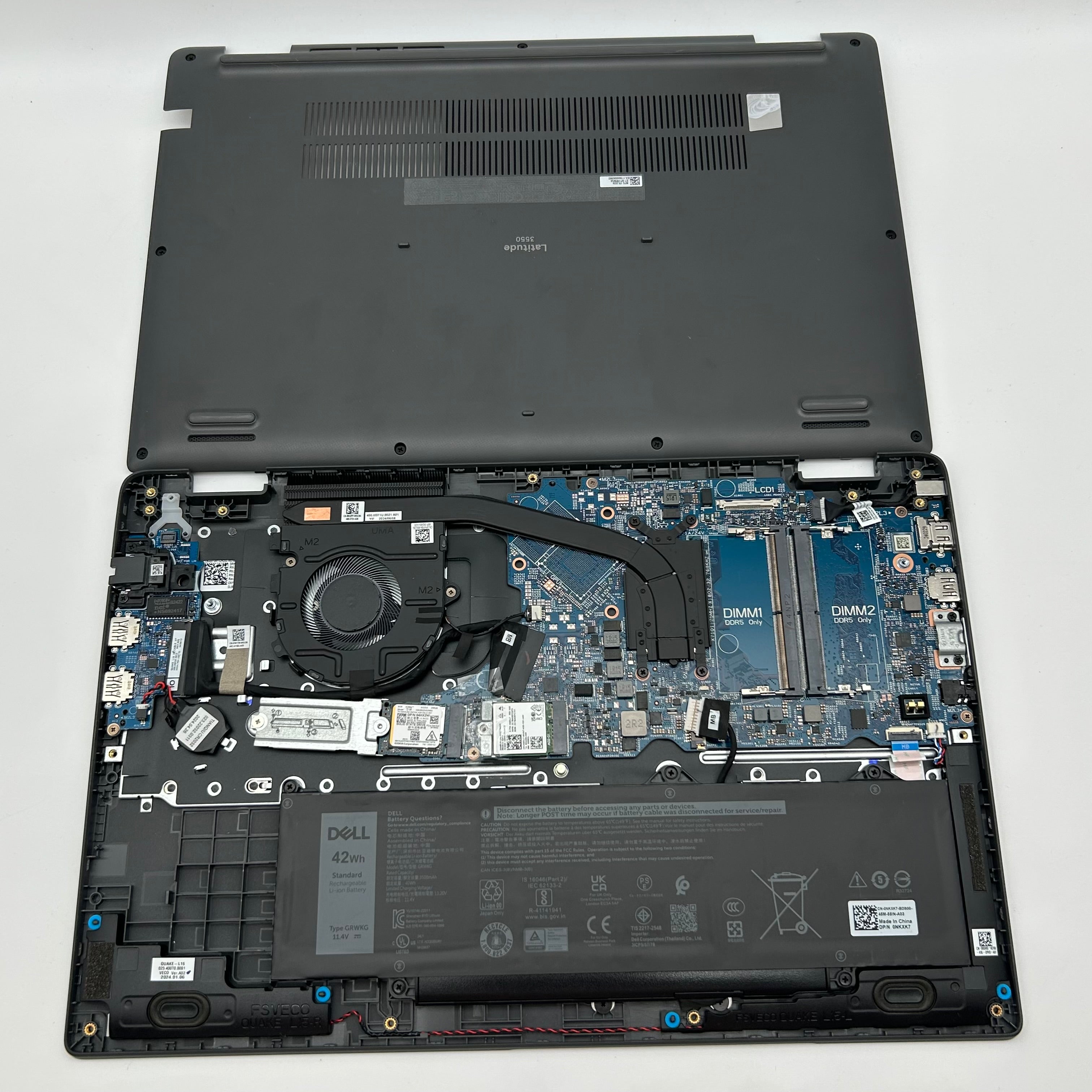Dell Latitude 3550 Motherboard Used - Parts with Battery, Fan & SSD 256GB