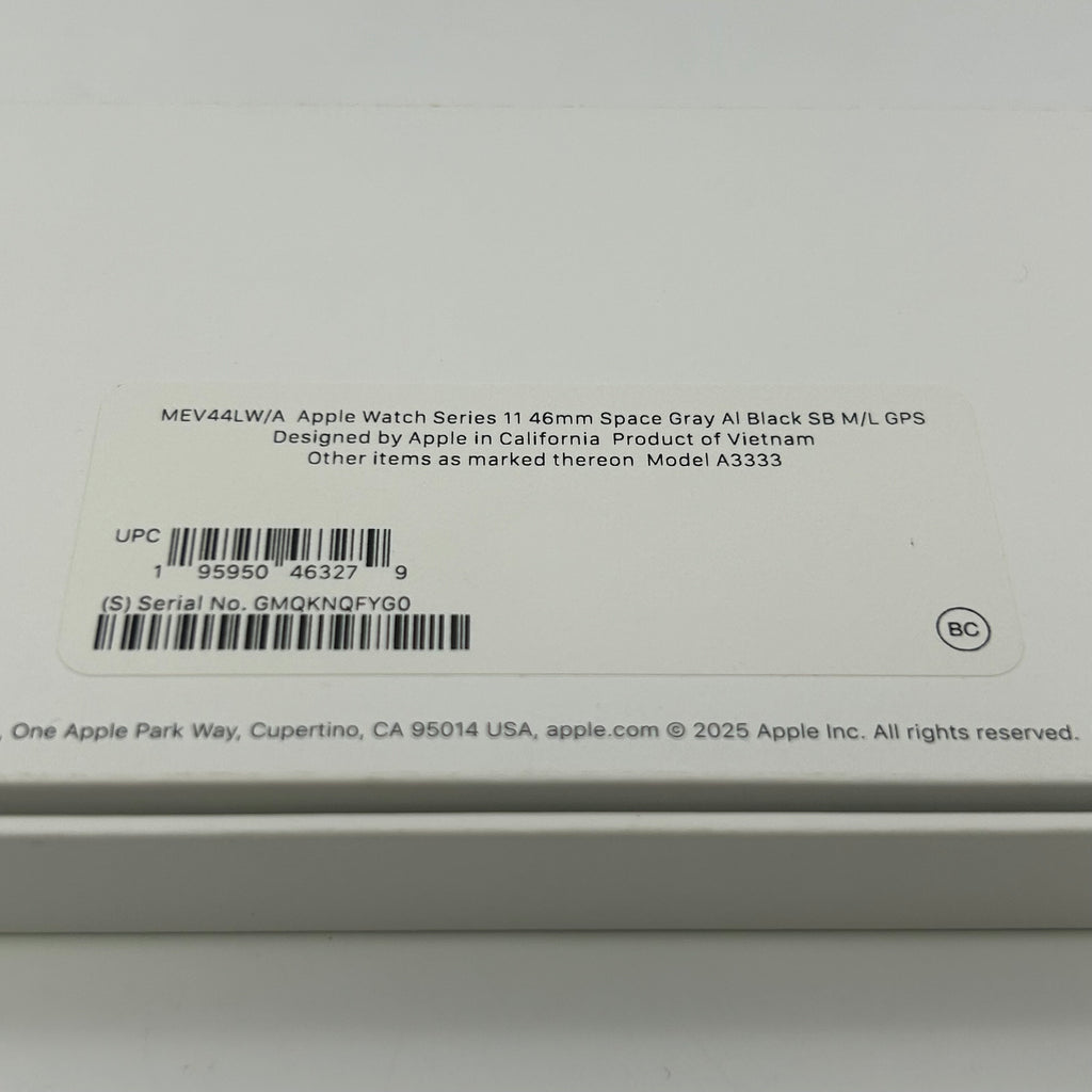 Apple Watch Series 11 46mm Aluminum Black (GPS Only)100% BH - Open Box