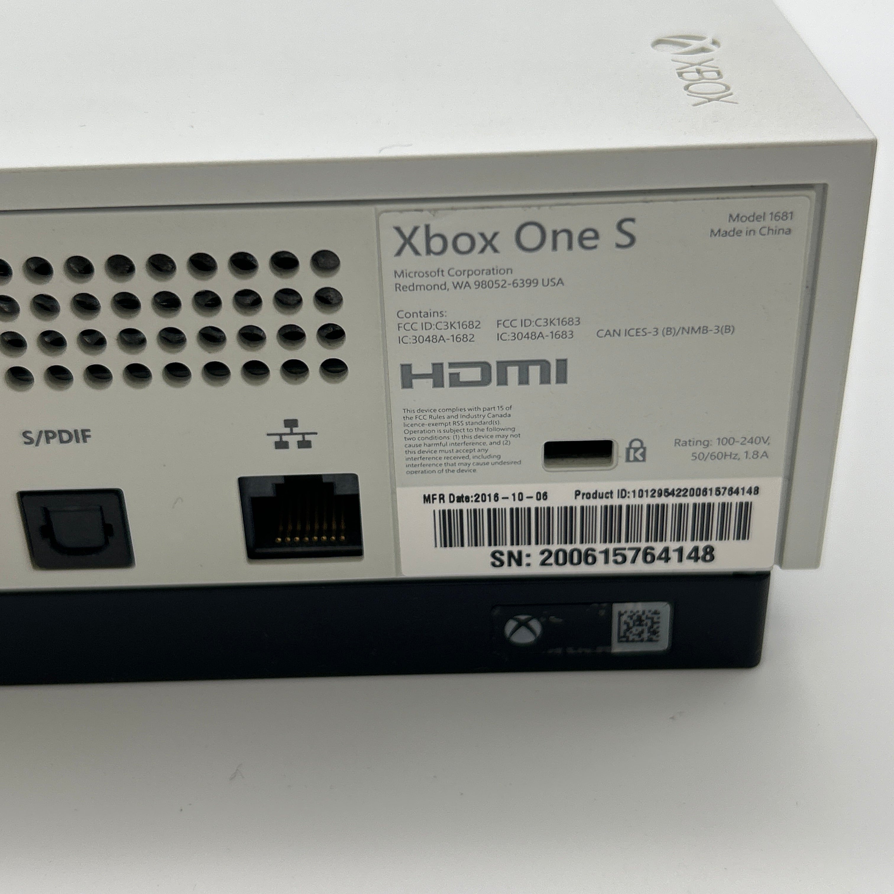 Microsoft Xbox One S 2016 320GB Model 1681 - Used