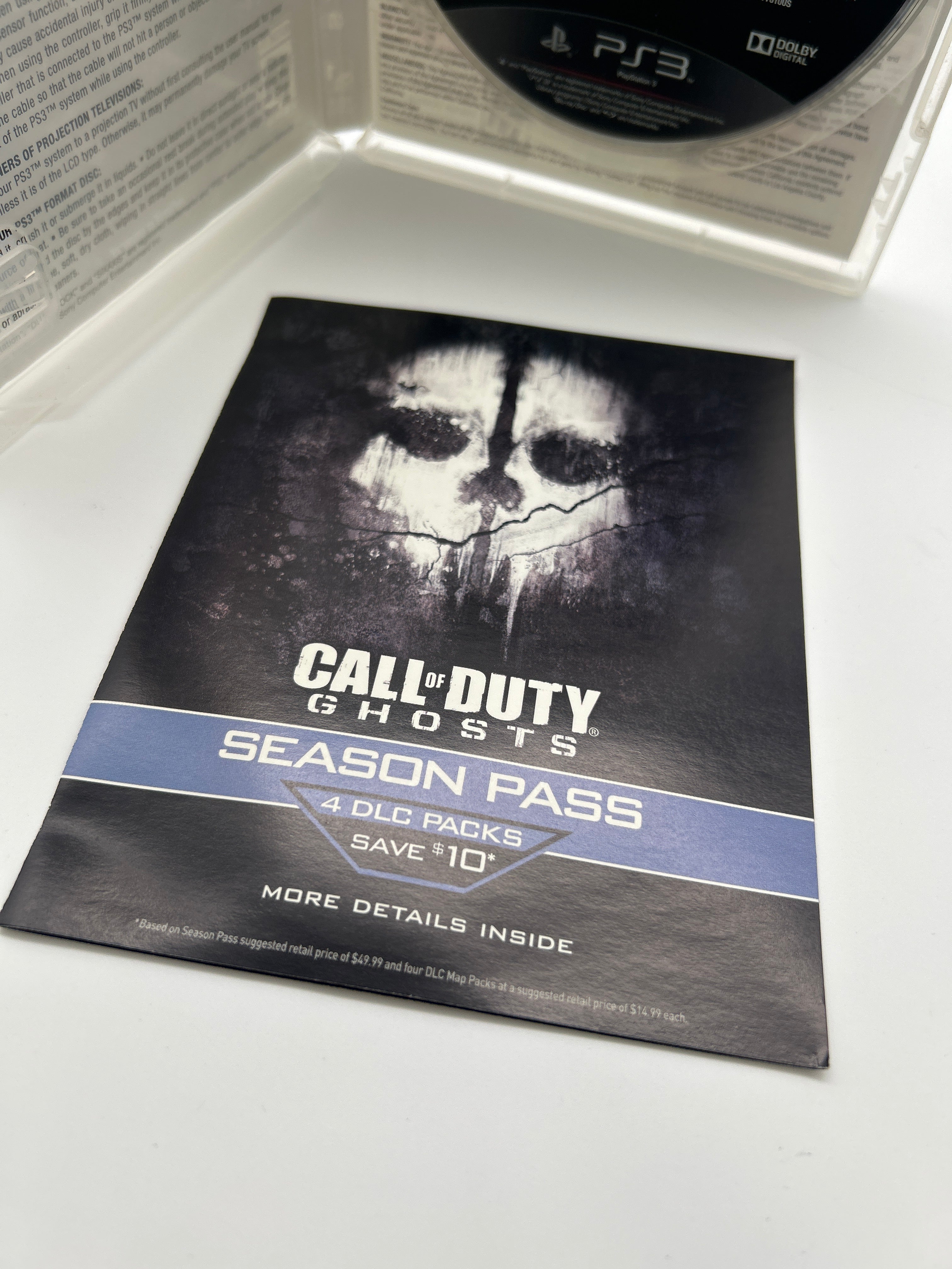 Playstation 3 Call of Duty Ghosts Video Game With Manual and Case - Used