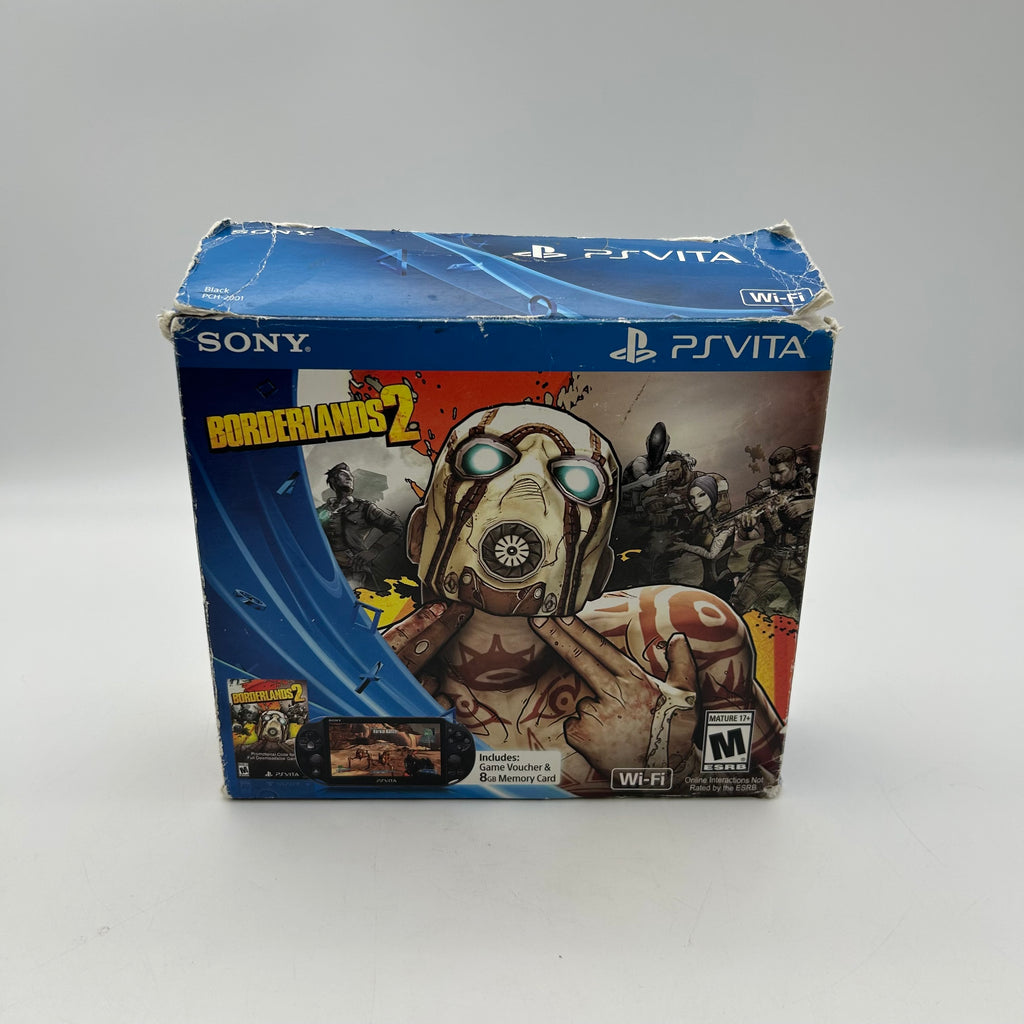 Sony PS Vita PCH-2001 Borderlands 2 Bundle Black Wi-Fi w/ 8gb Memory Card & Box