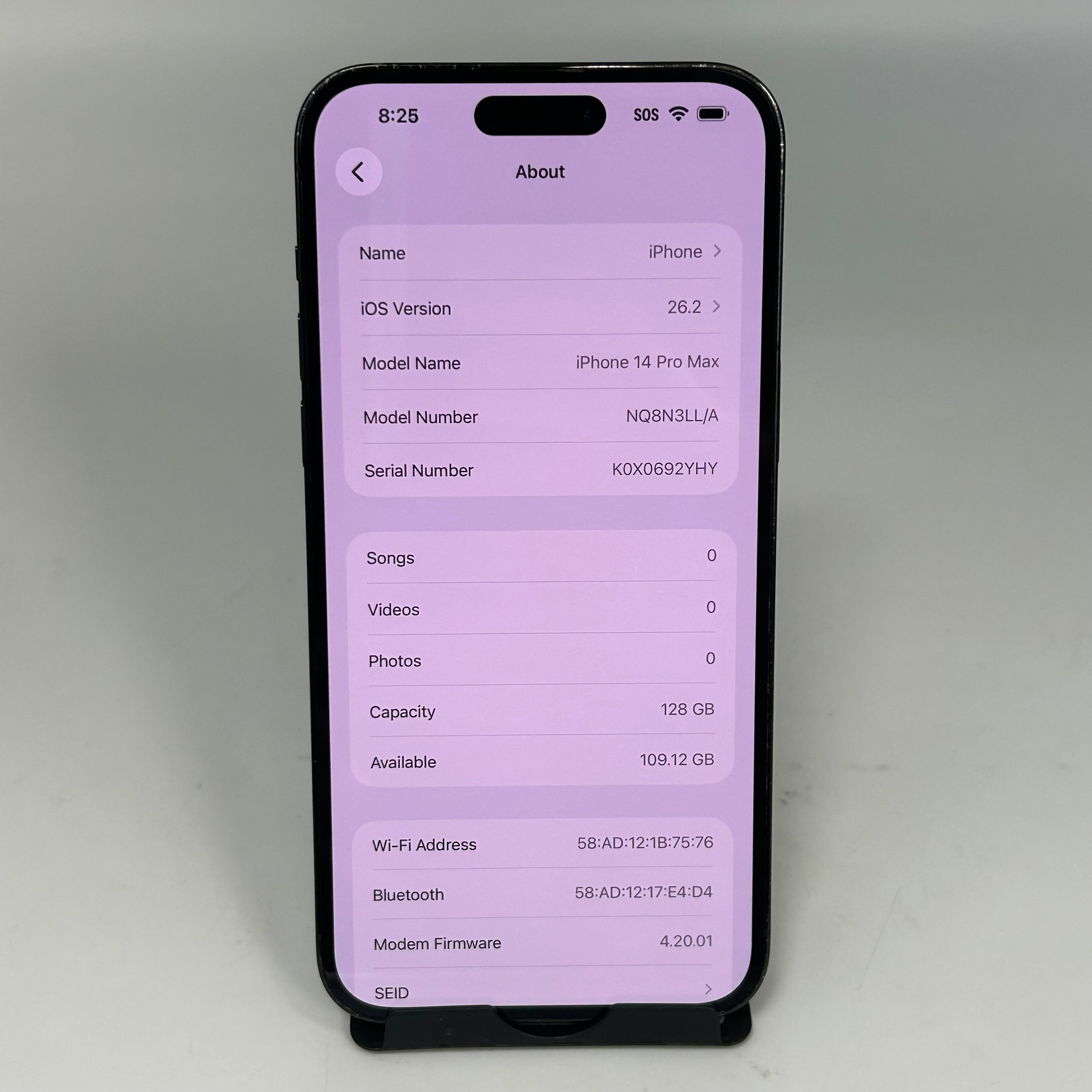Apple iPhone 14 Pro Max, 128GB, Space Black, 84% BH *READ