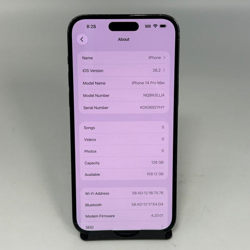 Apple iPhone 14 Pro Max, 128GB, Space Black, 84% BH *READ