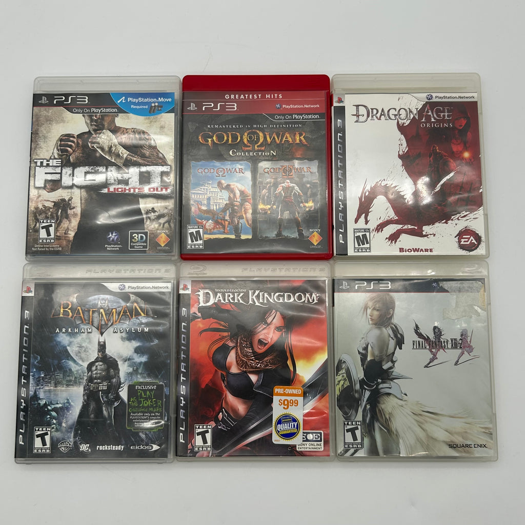 Sony PS3 Slim 120GB Console CECH-2001A Bundle 6 Games - NO CONTROLLER - Tested
