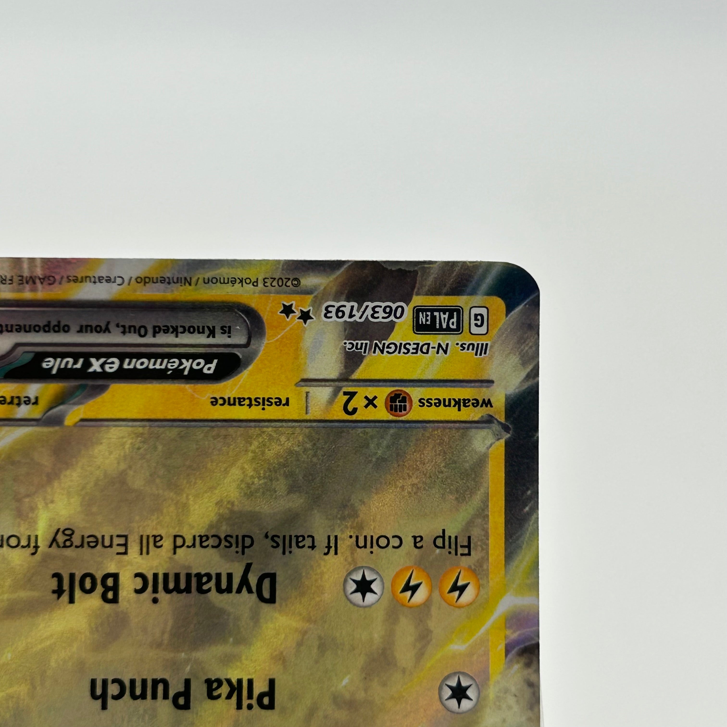 Pikachu Ex  #063/193 Black Used - A Raw Ungraded