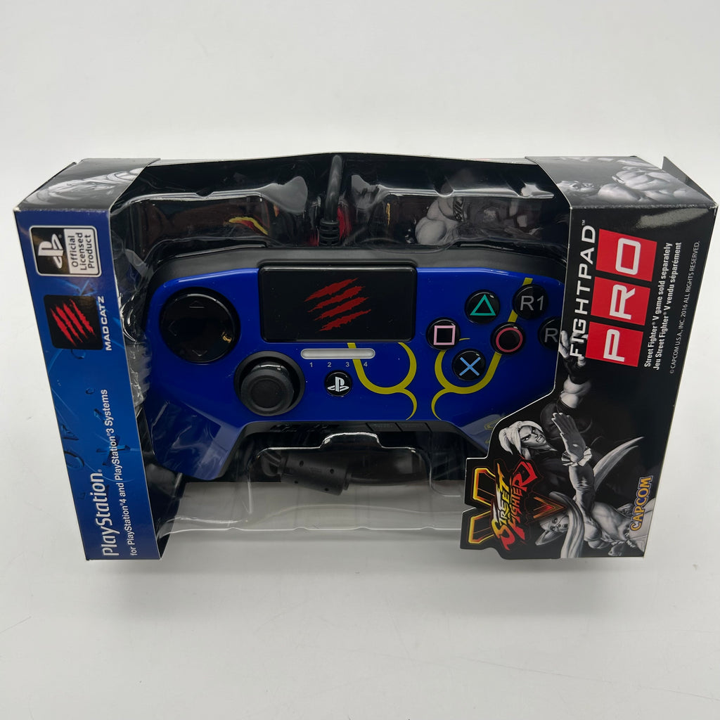 Mad Catz Street Fighter V FightPad PRO Playstation PS4 / PS3 Blue - NEW open box