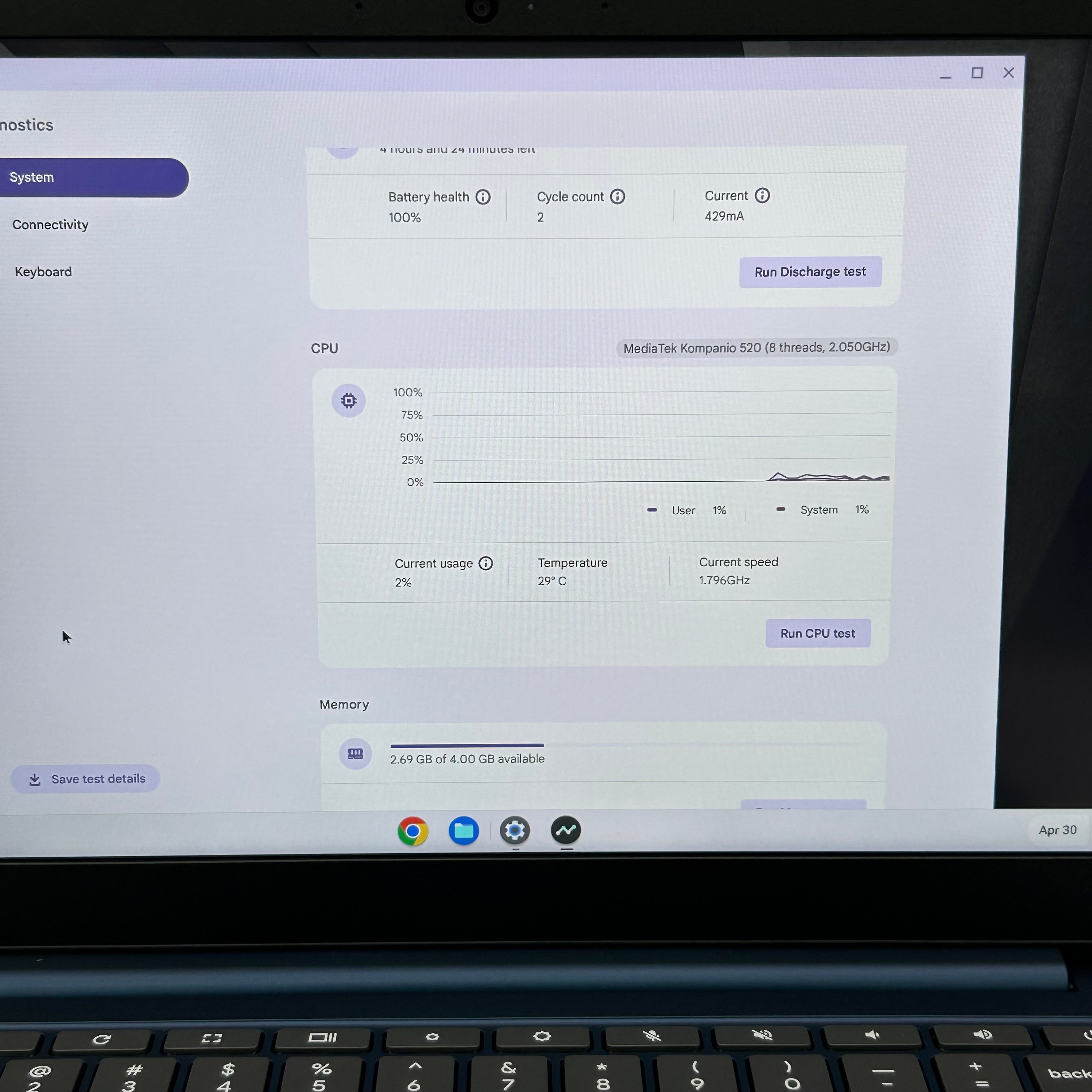 Lenovo IdeaPad Slim 3 Chrome 14M868 14" Kompanio 520 2.0GHz 4GB RAM 64GB SSD