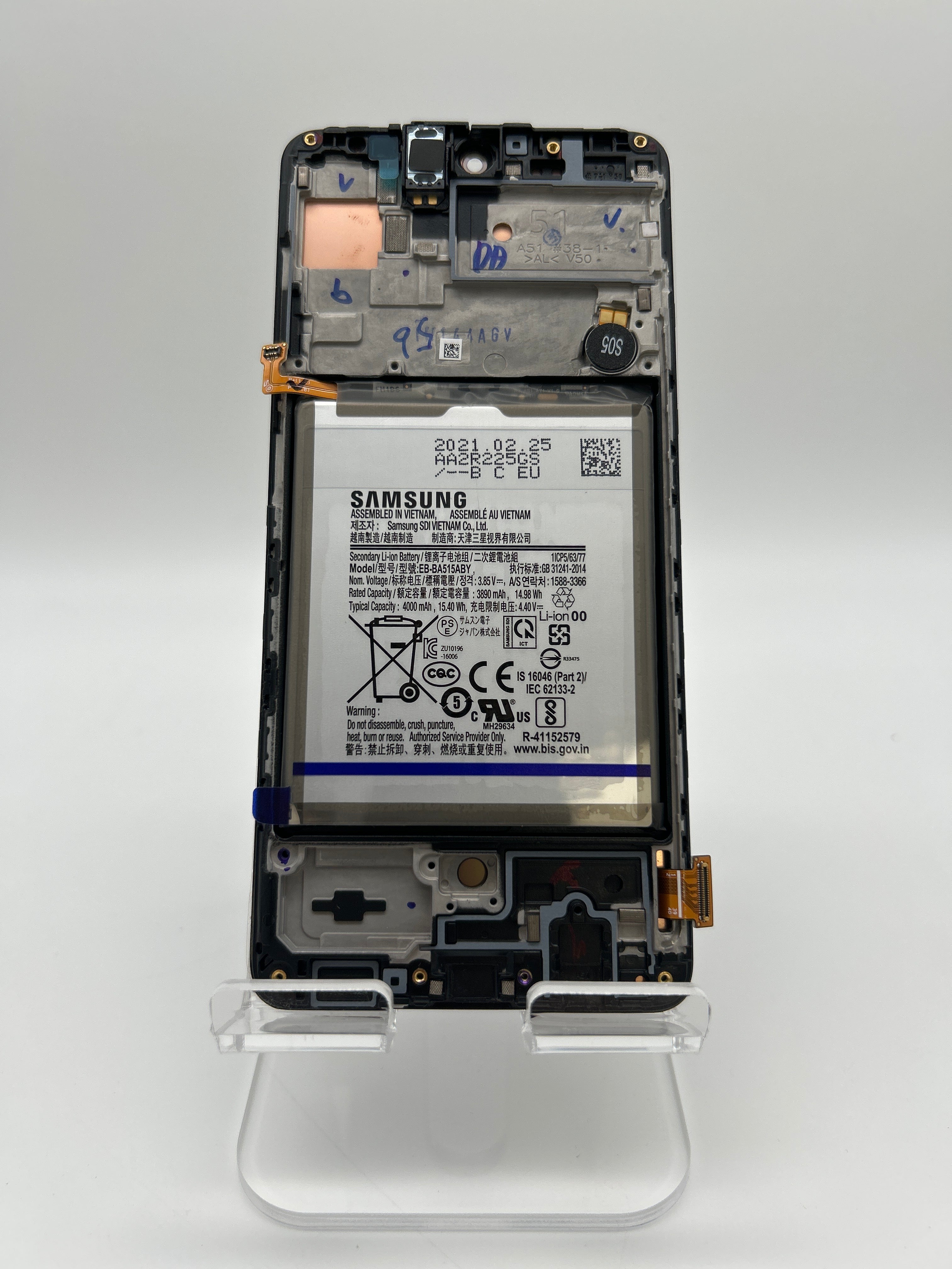 Samsung Galaxy A51 5G LCD Display Touch Screen + Frame and Battery Phone Repair - New Open Box