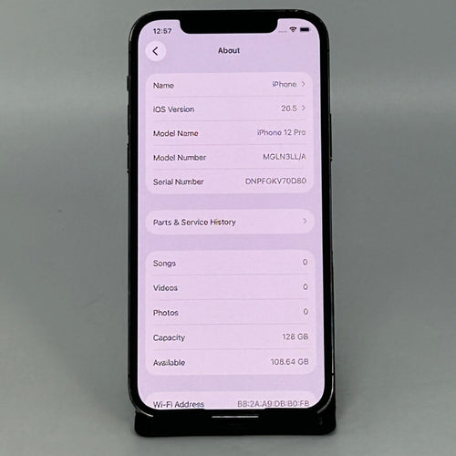 Apple iPhone 12 Pro 128GB Graphite A2341 Unlocked - 87% BH - *READ*