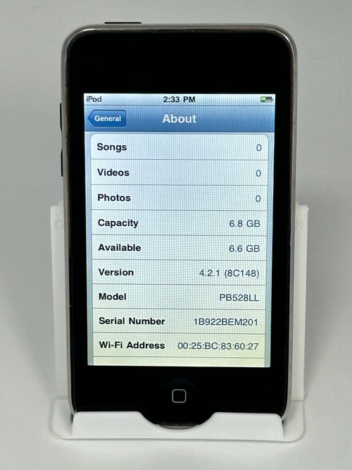 Apple iPod Touch 2nd Generation Silver, A1288, 8GB Unlocked Tested Working