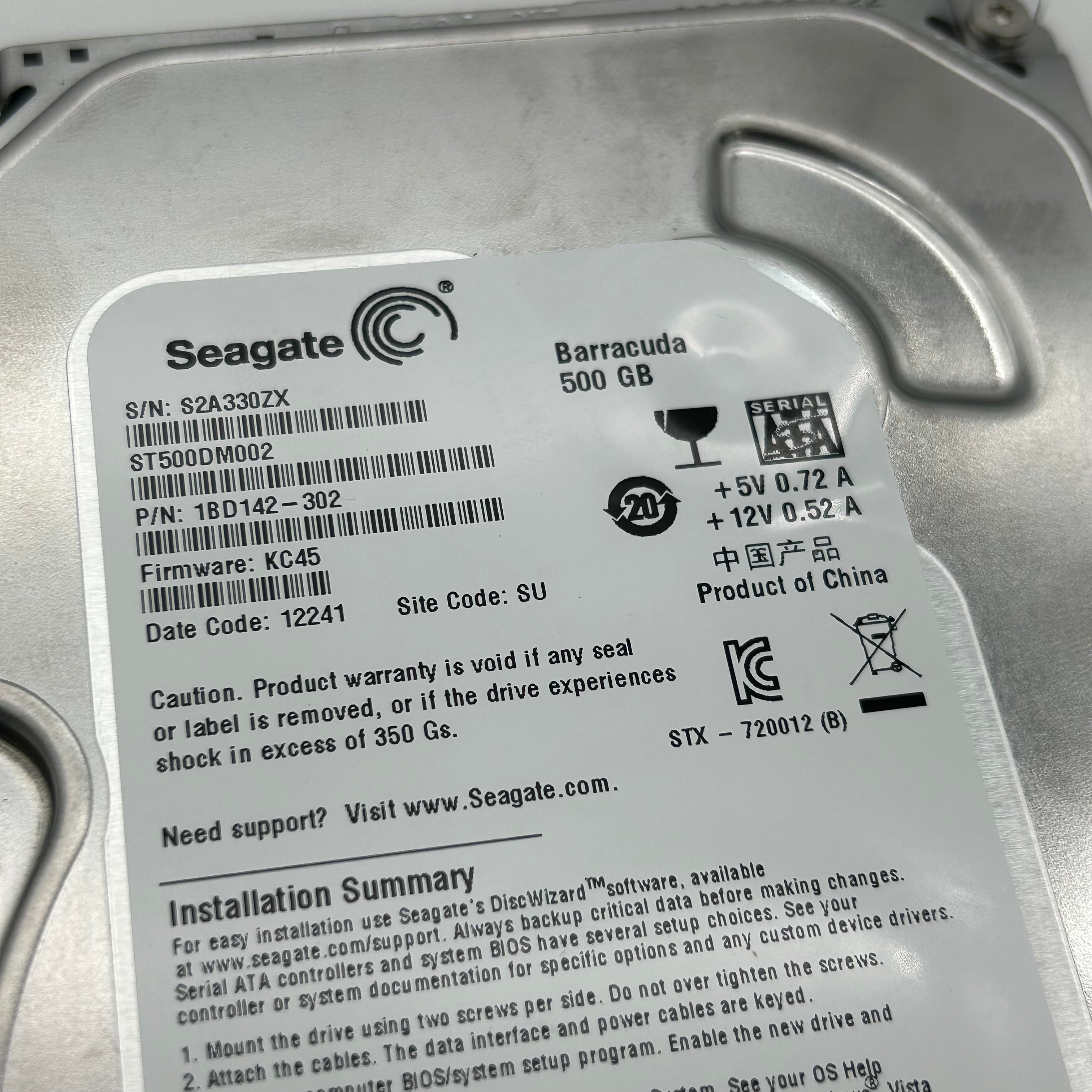 Lot of 11 Seagate Barracuda 500GB 3.5" SATA Hard Drives ST500DM002 UNTESTED