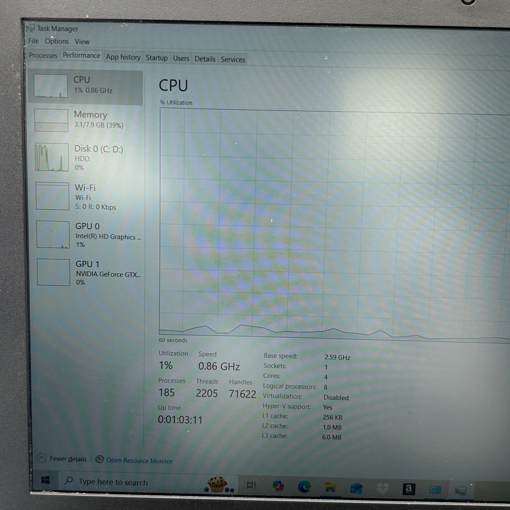 HP 15t-ax000 15-inch Core i7 6th Gen 8GB RAM 1TB Black Laptop - Used