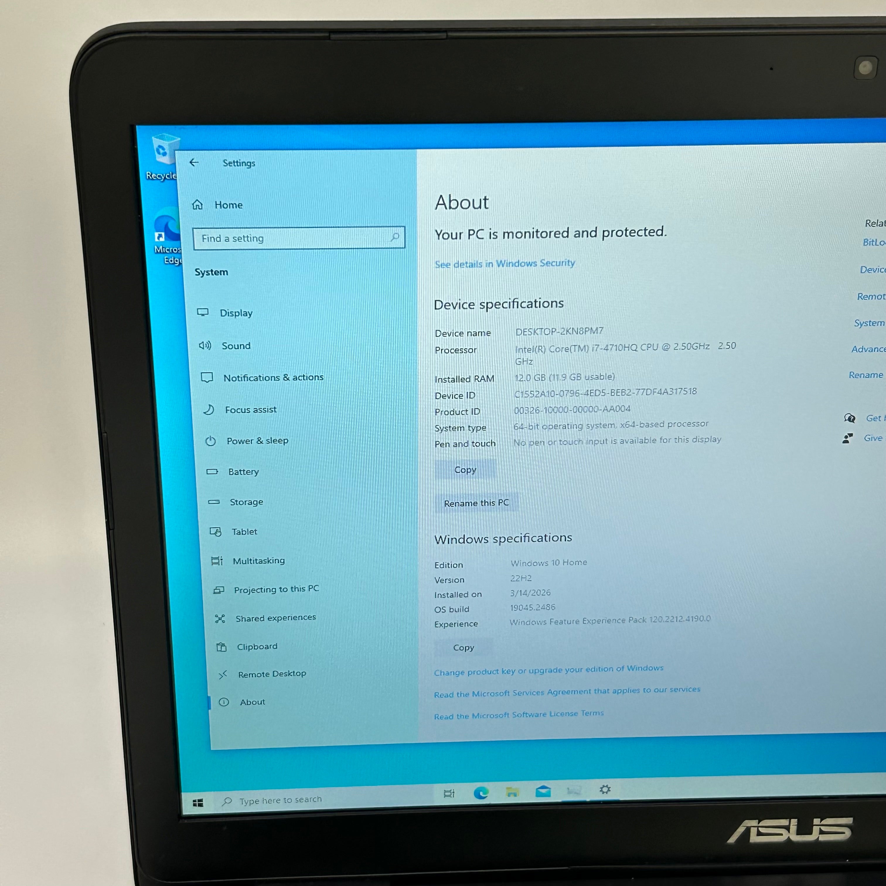 Asus GL771J Gaming Laptop - Intel i7, 12GB RAM, 1TB HDD, Black