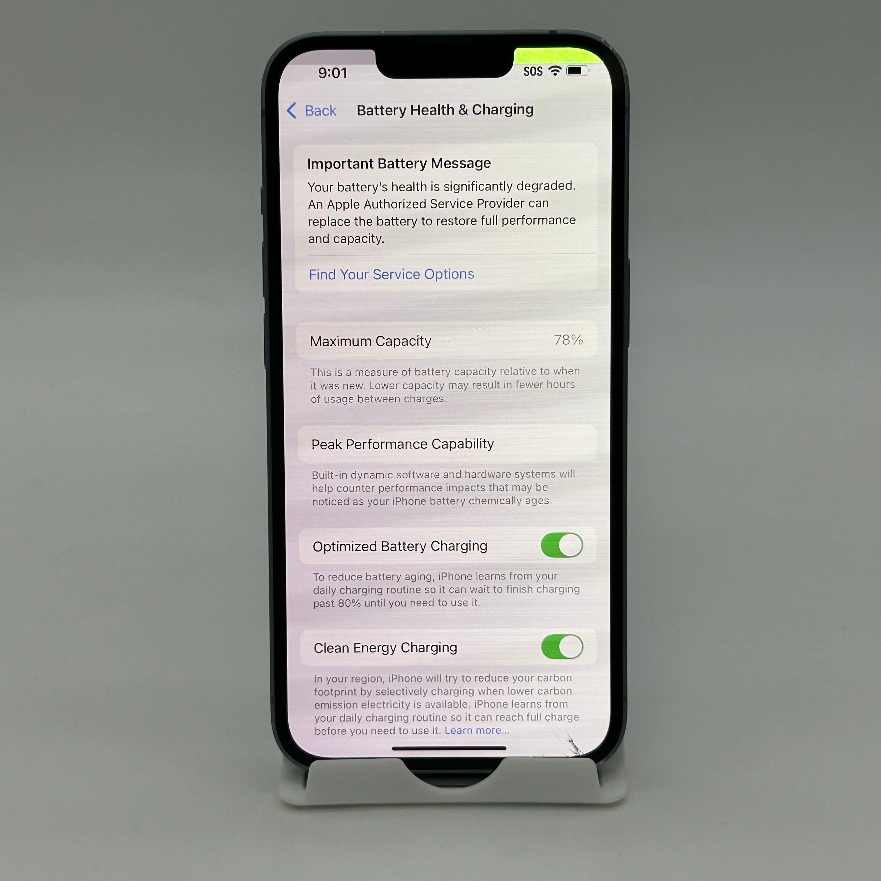 Apple iPhone 14 - 128 GB - Blue (T-Mobile) A2649 - Cracked Front
