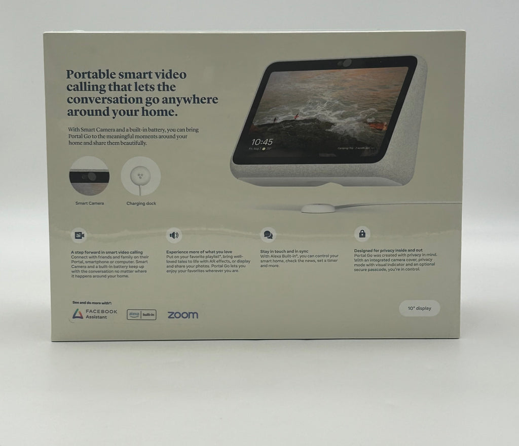 Facebook Portal Go Portable Smart Video Calling 10” Touch Screen - New/Sealed