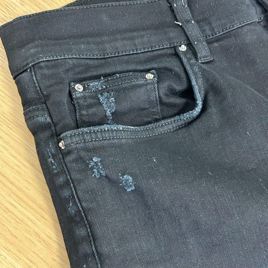 Amiri Men's Black Distressed Denim Skinny Jeans Size 36