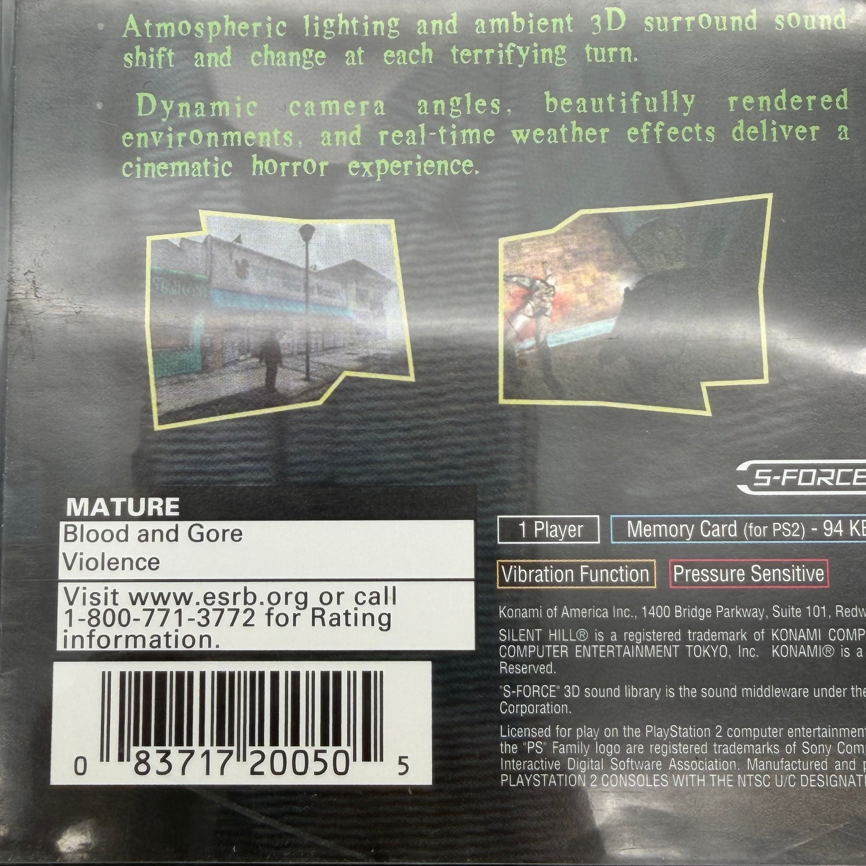 Silent Hill 2 (PlayStation 2, 2001) PS2 w/ Manual and Case