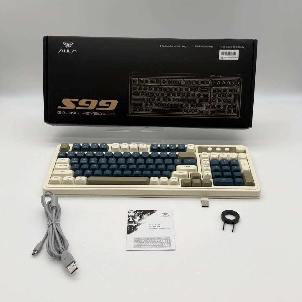AULA S99 Gaming Keyboard, Wireless Computer Keyboards, Tri-Mode Bluetooth/2.4GHz