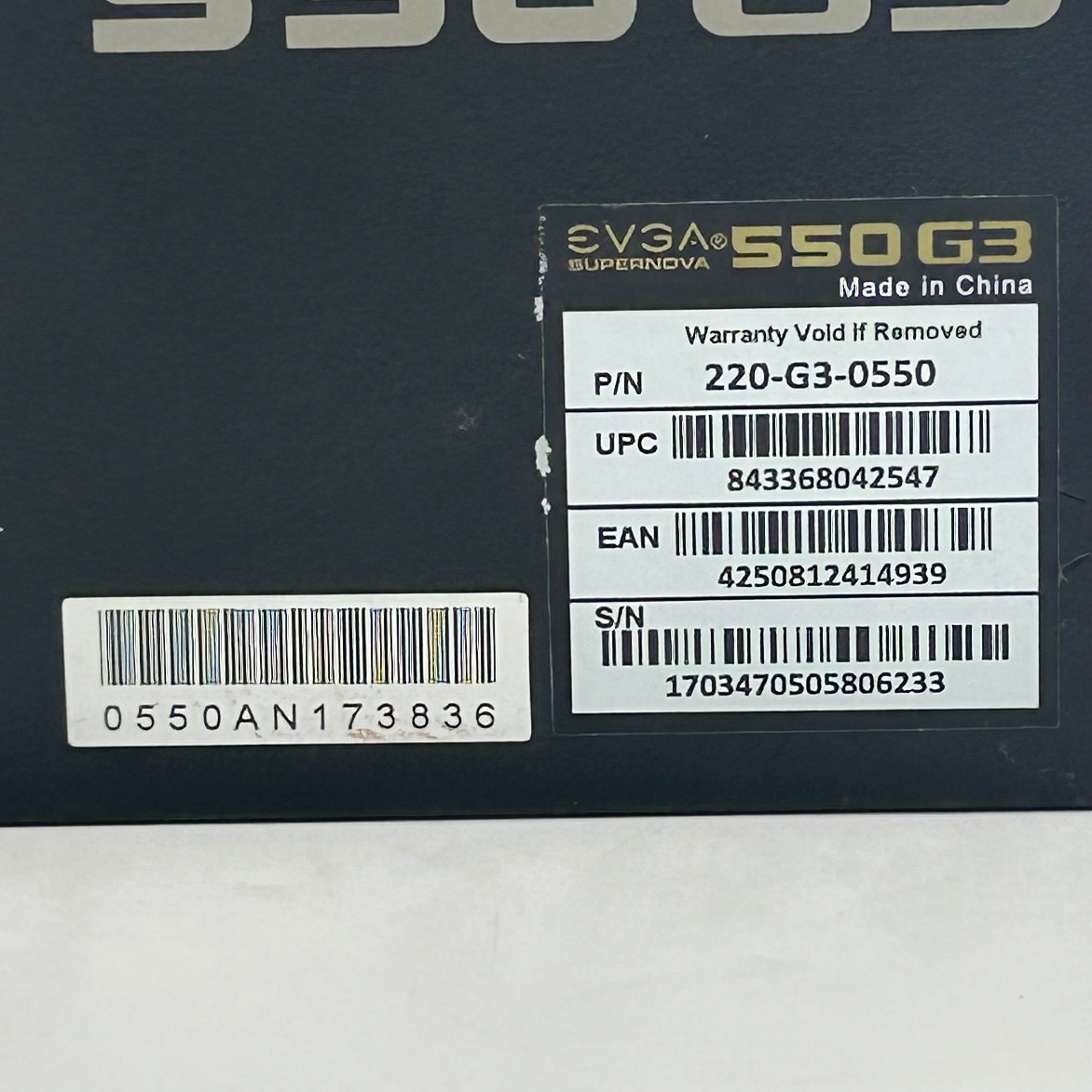 EVGA Supernova 550 G3 550W Power Supply