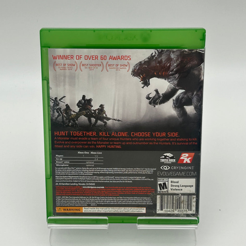 Evolve Xbox One With Manual and Case - Used