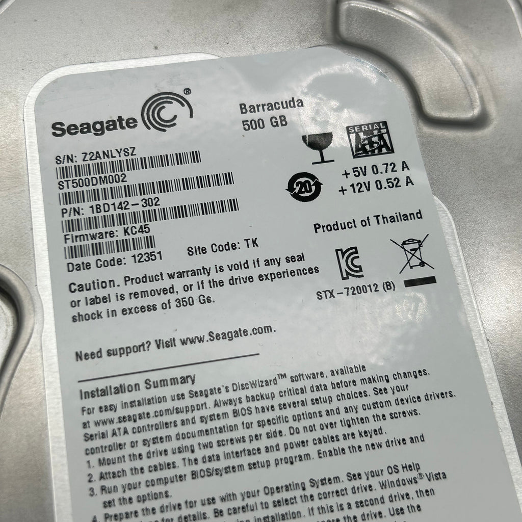 Lot of 11 Seagate Barracuda 500GB 3.5" SATA Hard Drives ST500DM002 UNTESTED