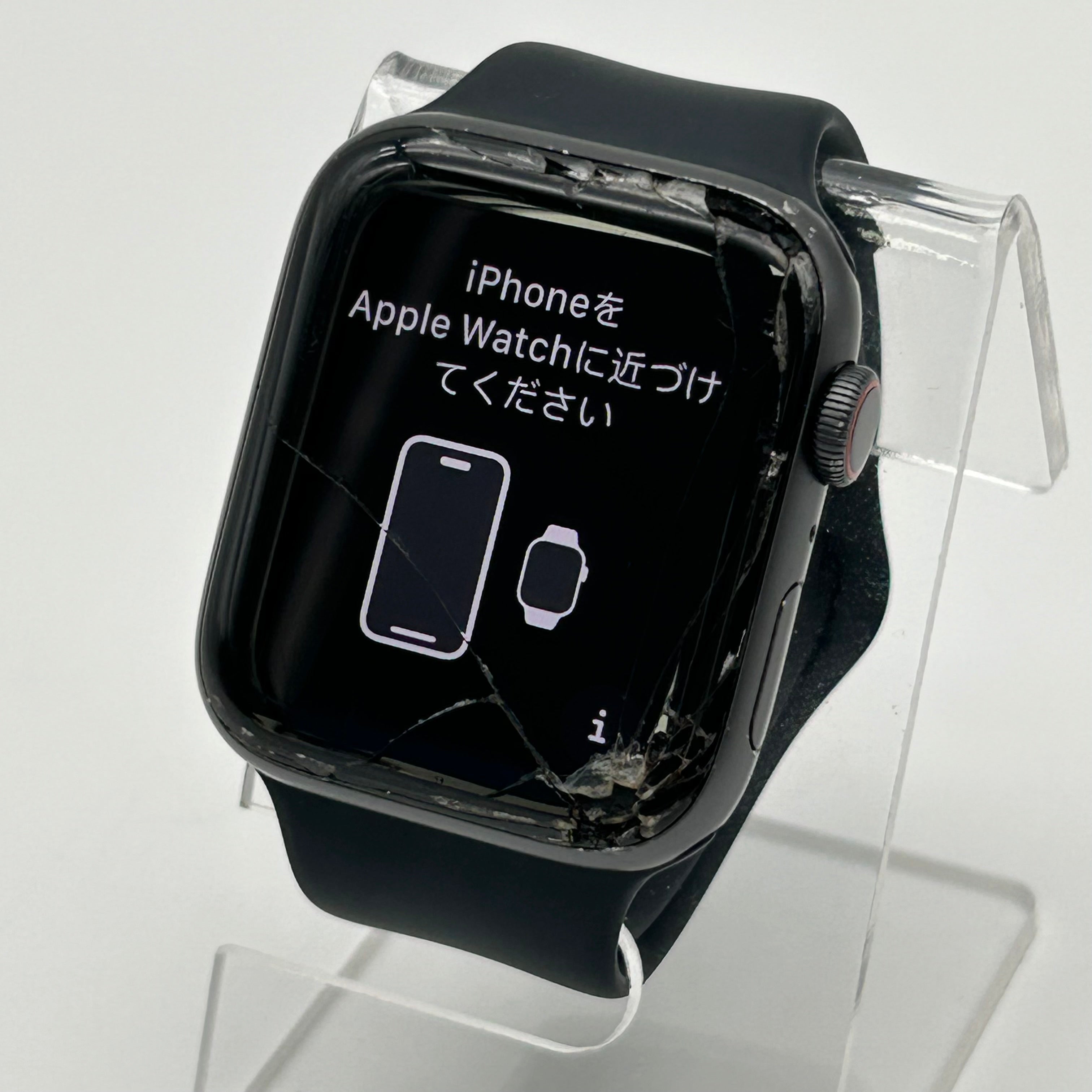Apple Watch SE 1st Gen 44MM Space Gray Aluminum A2354; Cracked LCD/Functional