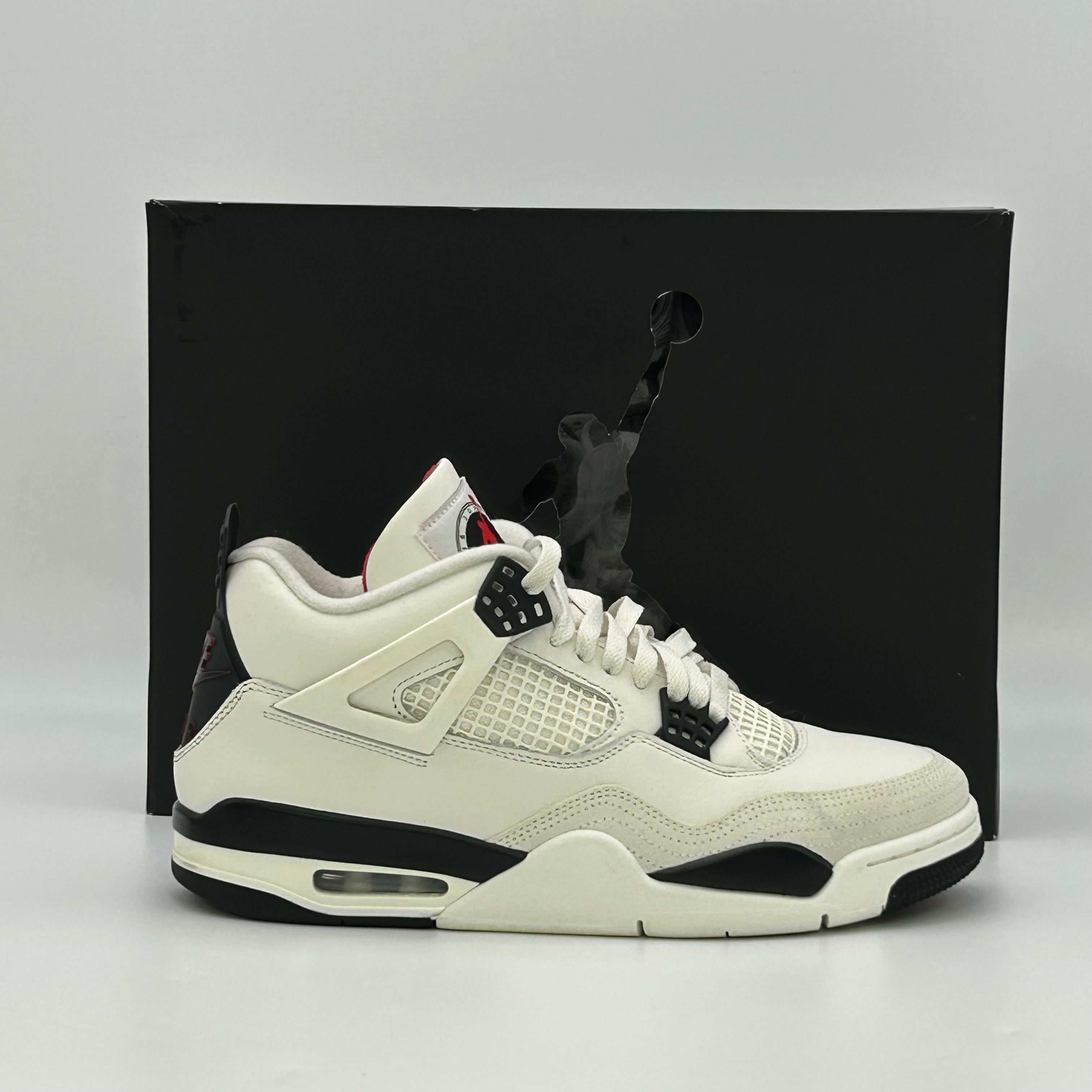 Size 11 - Jordan 4 Retro OG Flight Club IM4002-100 White Black Red OG Box - Used with Box