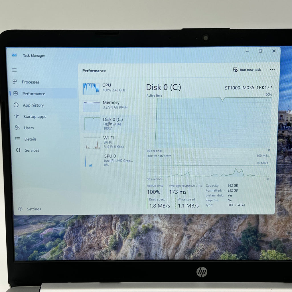 HP Laptop 15-DW1022NR Intel Celeron N4020 1.1GHz 4GB RAM 1TB HDD Windows 11