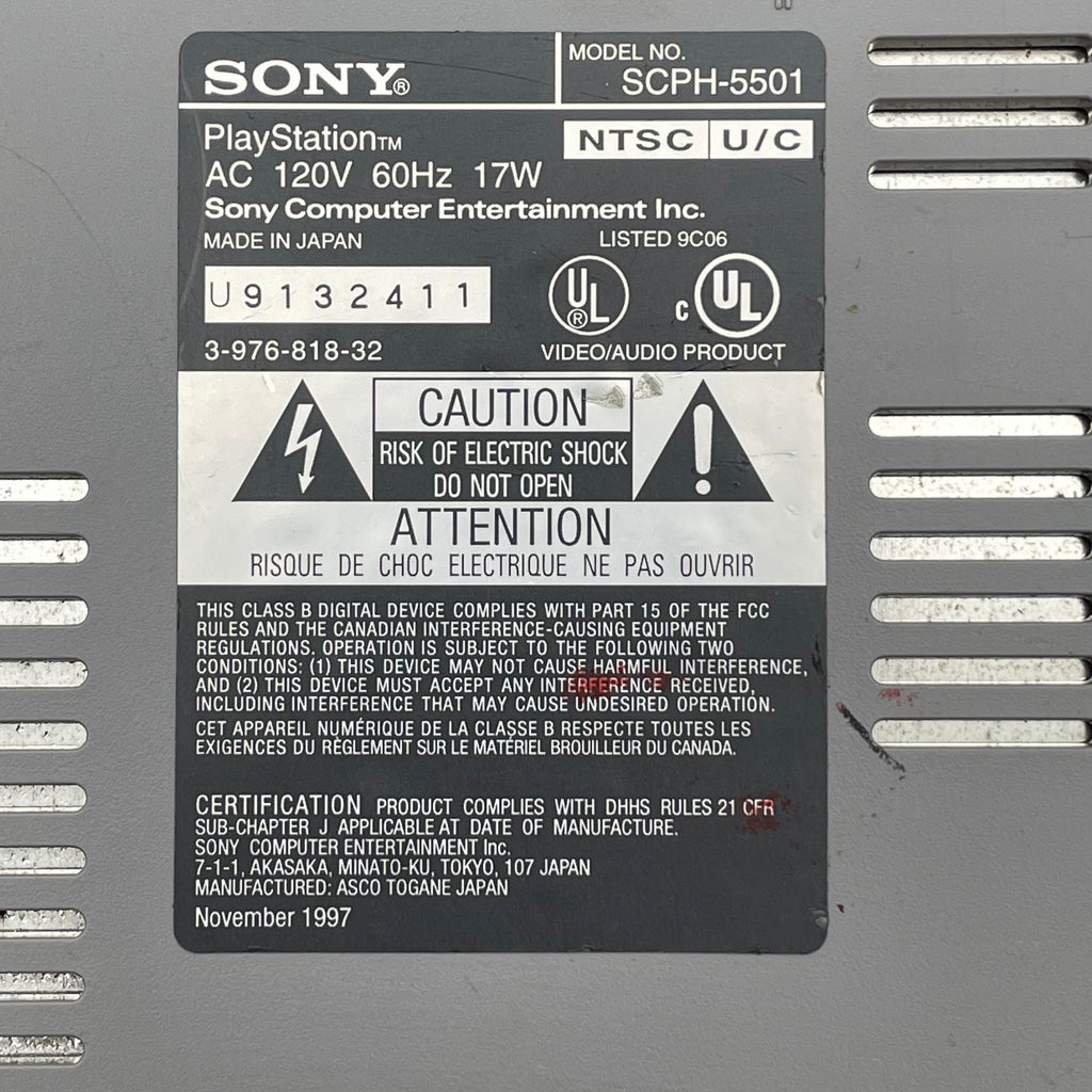 Sony PlayStation 1 SCPH-5501-For Parts Only