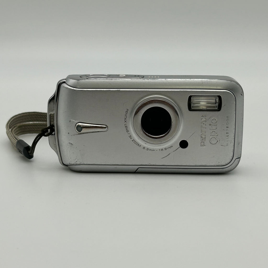 Pentax Underwater Digital Camera Optio W10 6.0MP Silver Tested & Includes 64GB SDXC Card - Used