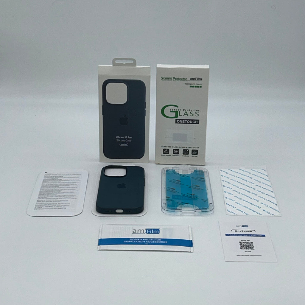 Apple Silicone Case with MagSafe for iPhone 14 Pro + 1  Screen Protector - Used With Box