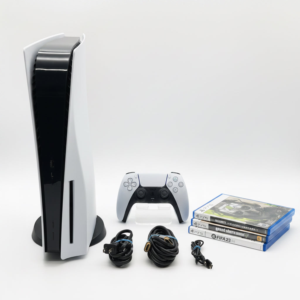 Sony PlayStation 5 PS5 Disc Edition CFI-1215A 825GB - w/ Controller + GAMES