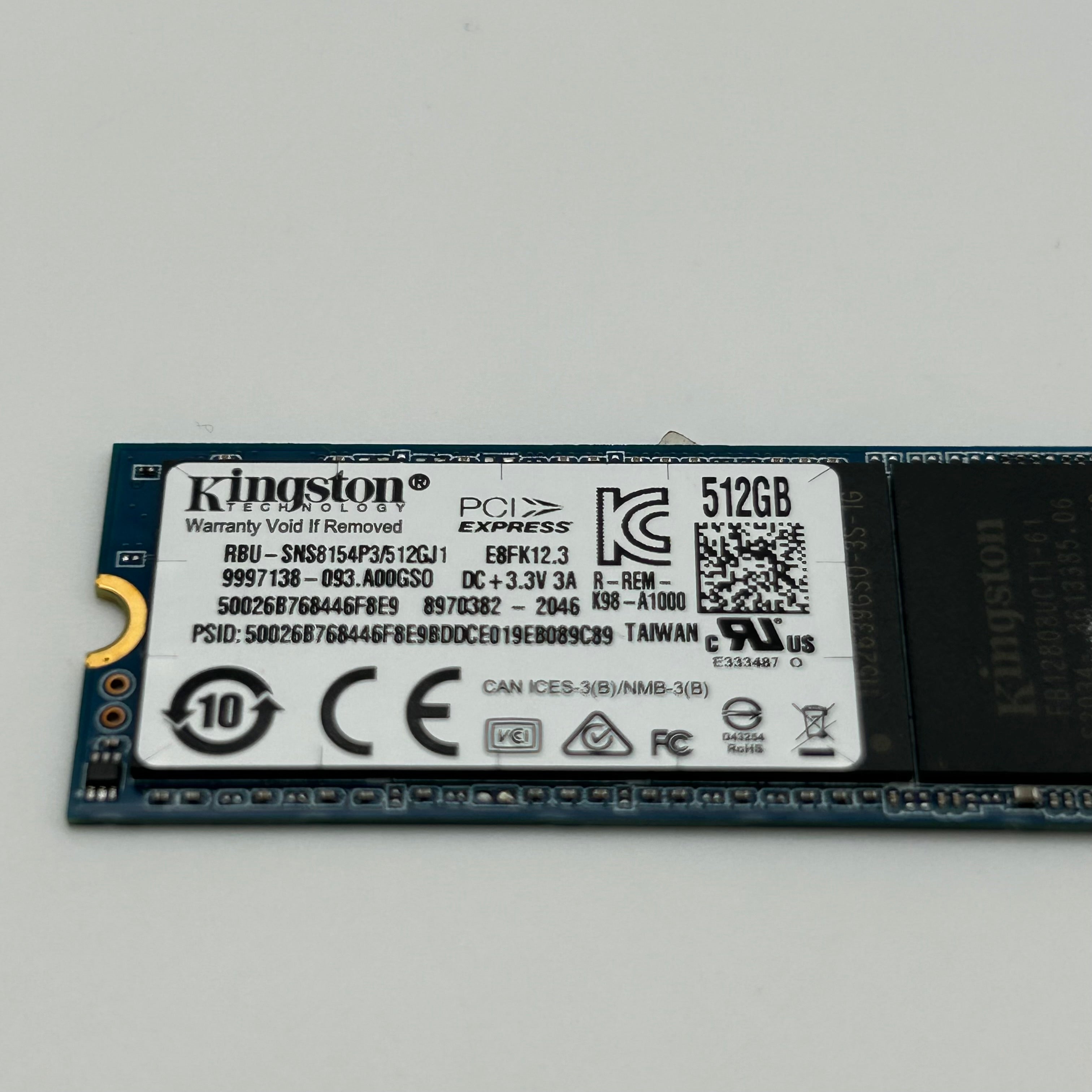 Kingston RBU-SNS8154P3/512GJ1 512 GB SSD Blue Used