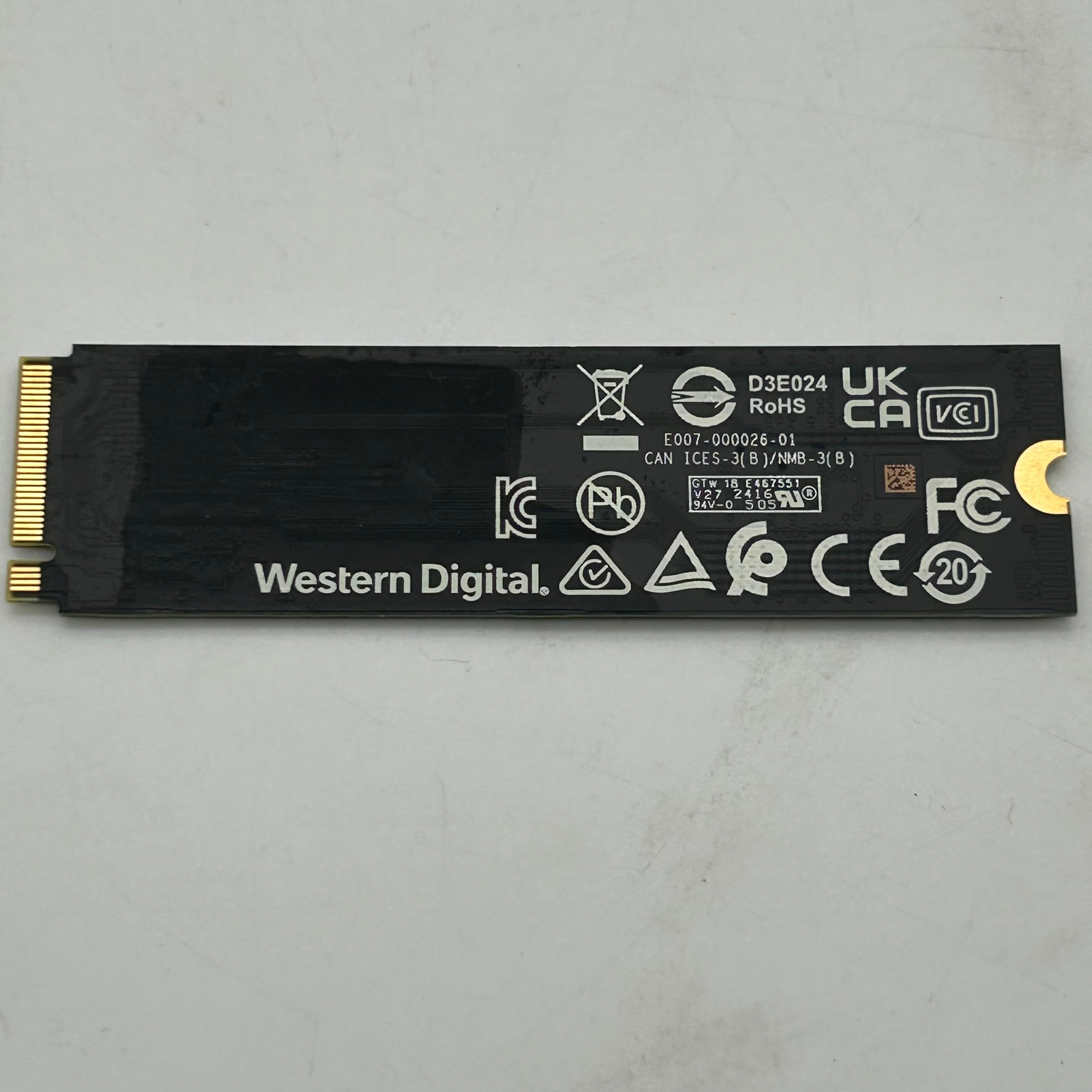 Western Digital WD 2280mm BLACK SN770 1TB M.2 NVMe Gen 4.0 x 4 SSD WDS100T3XQE