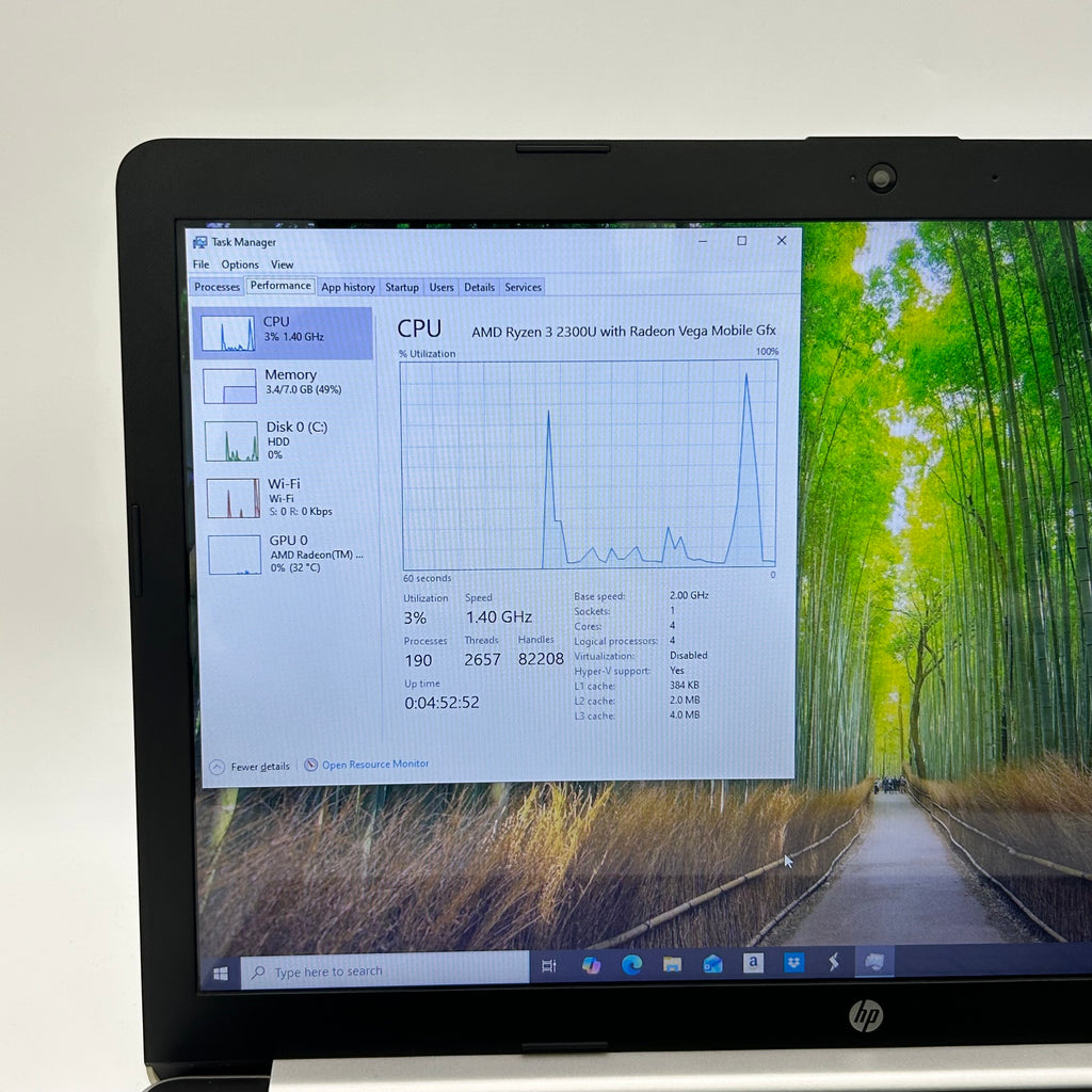 HP Laptop 17-ca0011ds 17.3-inch AMD Ryzen 3 2300U 8GB RAM 1TB HDD Gray