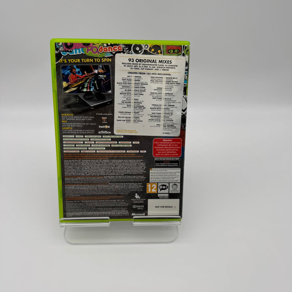 Xbox 360 DJ Hero Video Game Gold Boxed Condition (Used)