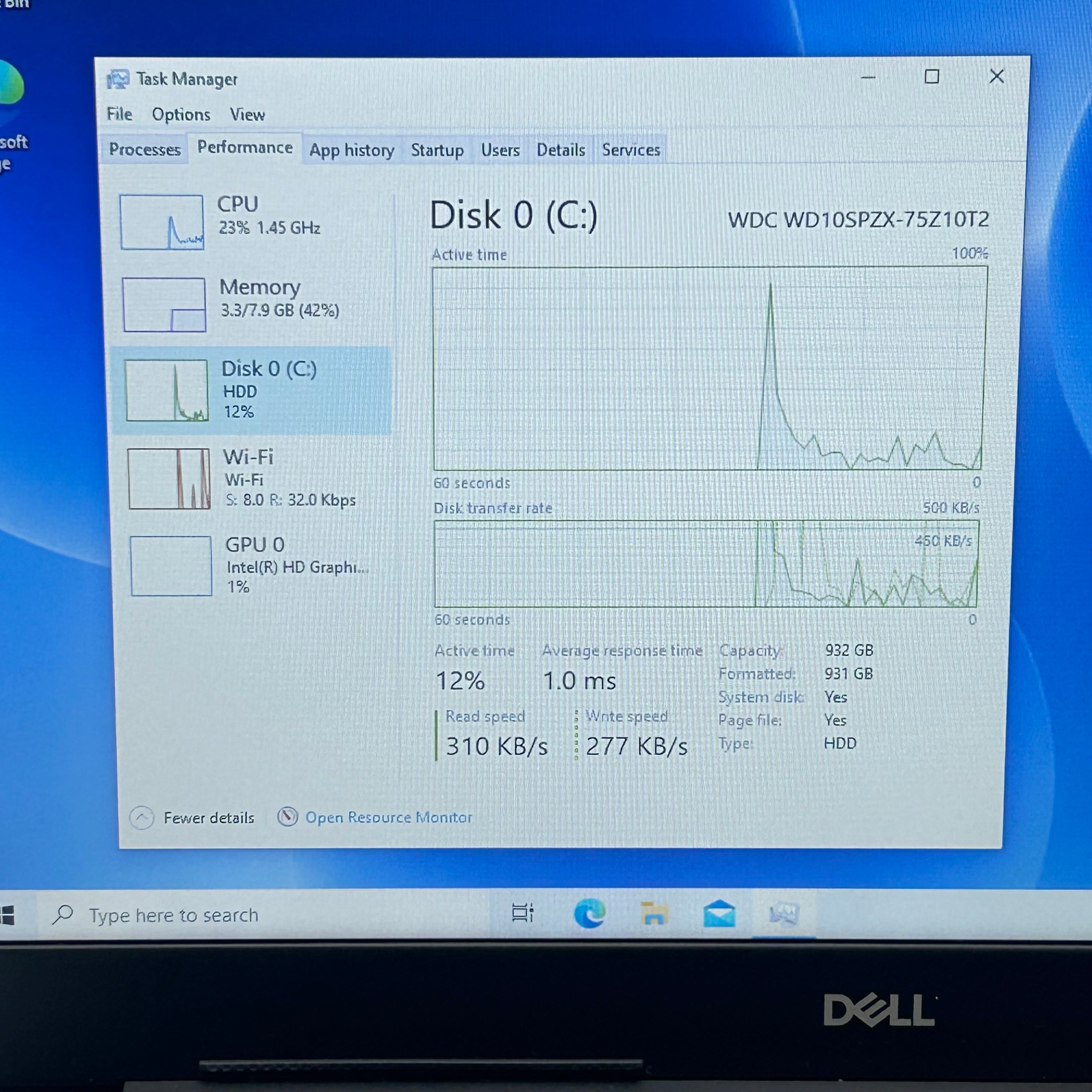 Dell Inspiron 3581 i3 2.3GHz, 8GB RAM, 1TB HDD Laptop