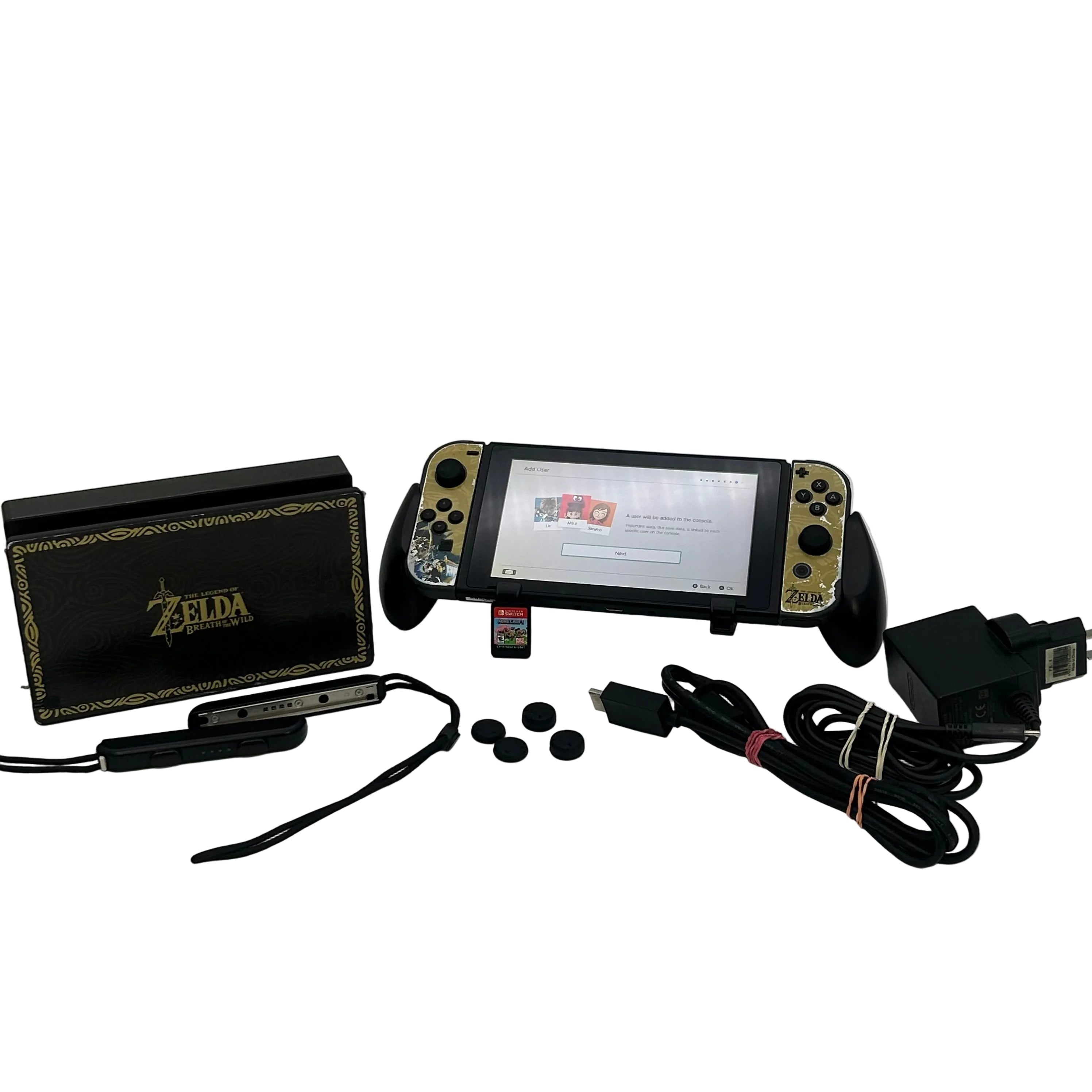 Nintendo Switch HAC-001 32GB Console Bundle: Dock, Joy-Cons, Cables & 1 Game