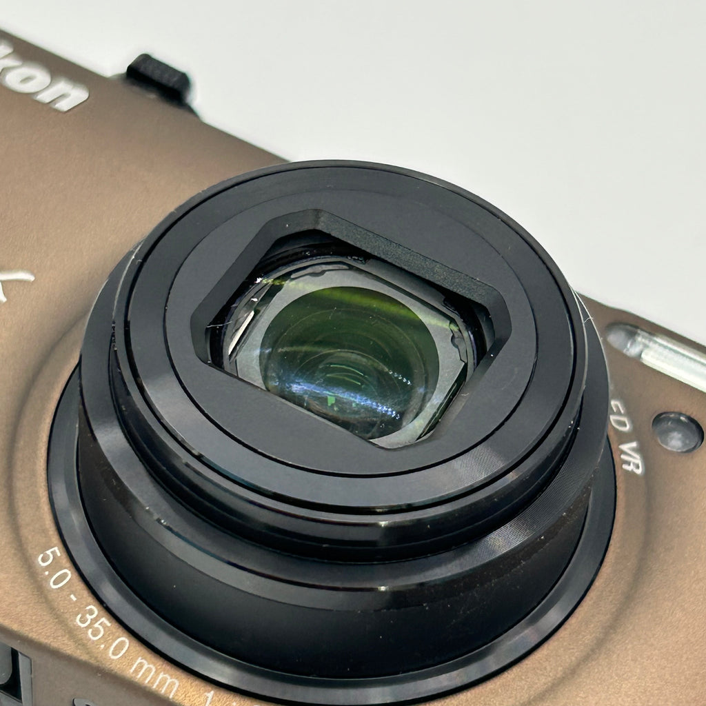 Nikon COOLPIX S6000 14.2MP Digital Camera Bronze - Bundle With Box & Case - VGC