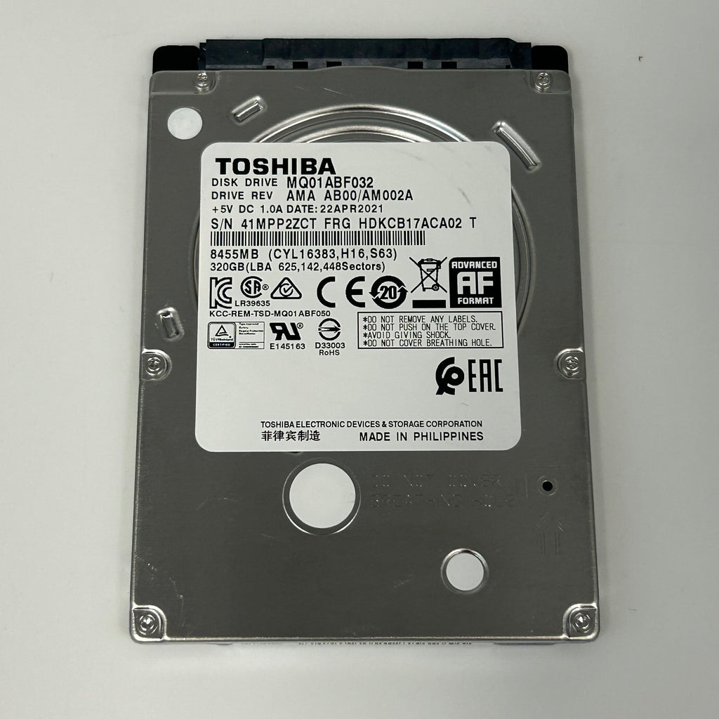 Toshiba MQ01ABF032 320GB 2.5" 5400RPM HDD Lot of 4 - Untested
