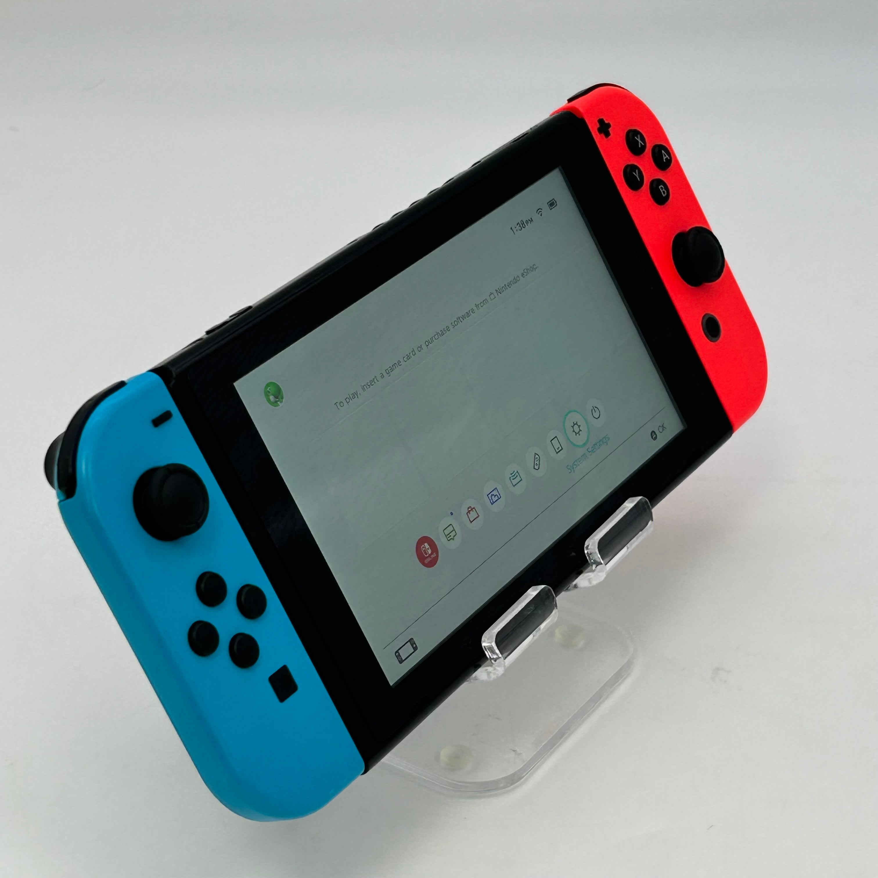 Nintendo Switch HAC-001(-01) - Neon Red/Neon Blue 32GB Handheld Black Console Set