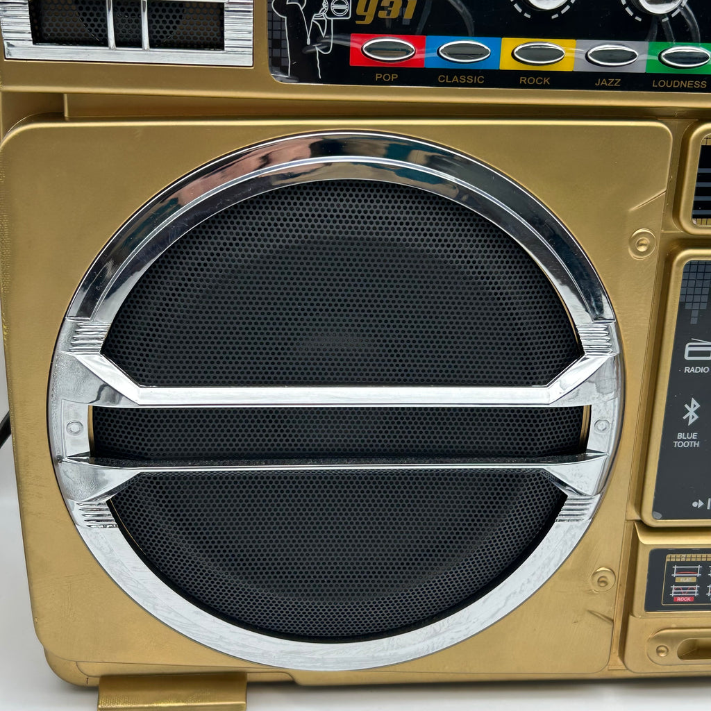 LASONIC I-931 BOOMBOX Gold Pro Audio Equipment with Bag - Used