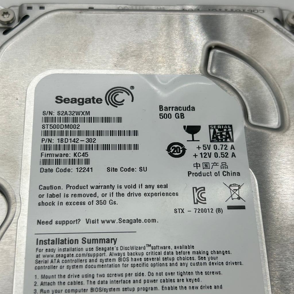 Lot of 11 Seagate Barracuda 500GB 3.5" SATA Hard Drives ST500DM002 UNTESTED
