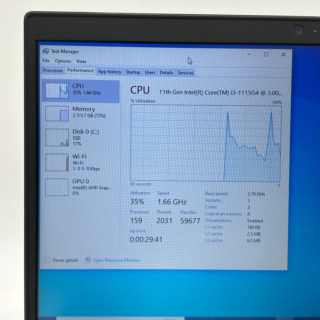 Dell Latitude 3420 14" Intel Core i3-1115G4 4GB RAM 256GB SSD Windows 10 Pro