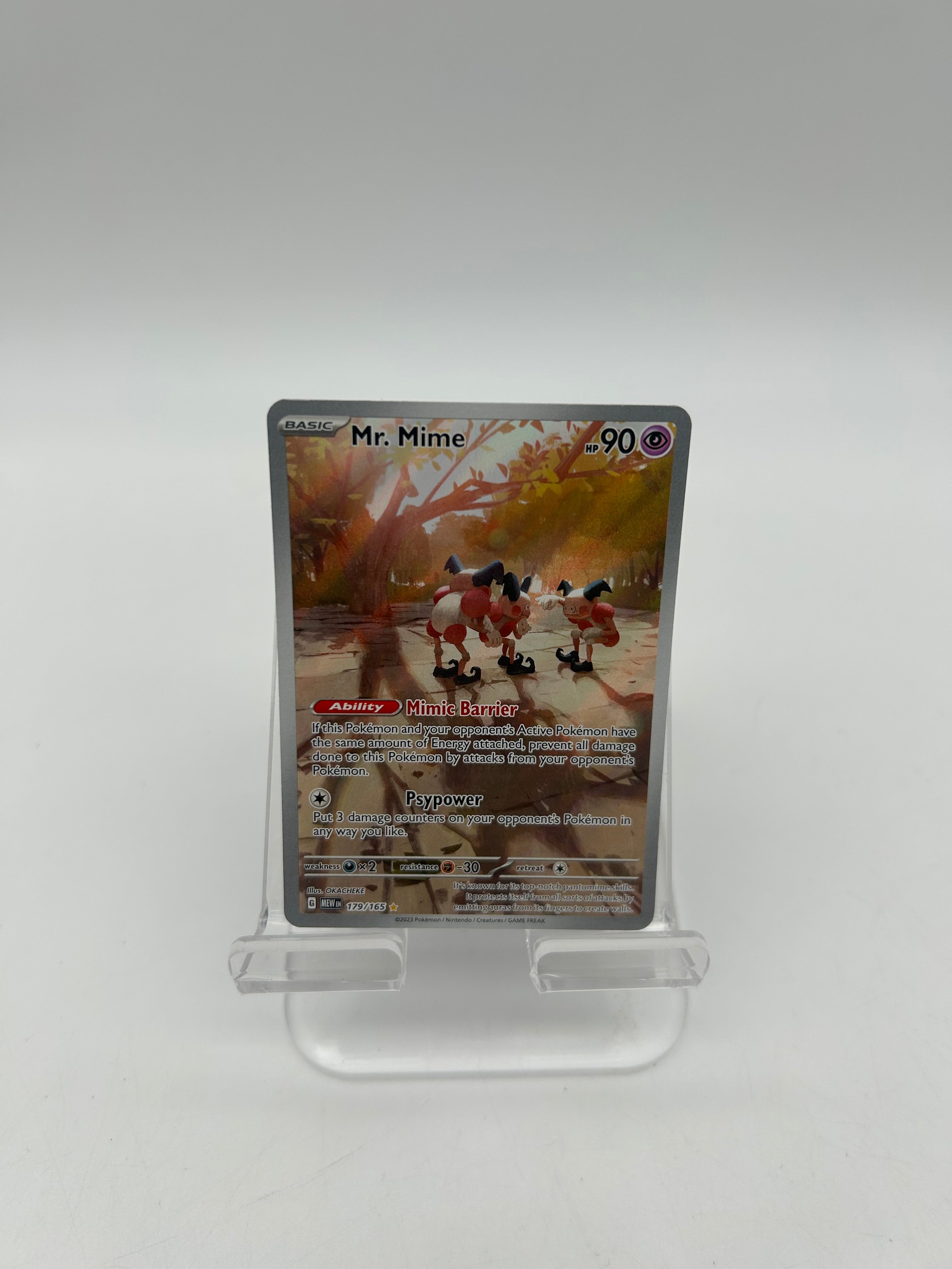 Pokemon Mr. Mime #179/165 Collectible Card Used - A Raw Ungraded