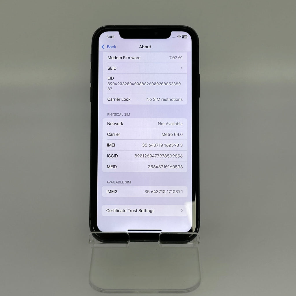 Unlocked  Apple iPhone XR 128GB Black MT3T2LL/A Battery Health 100% - Used