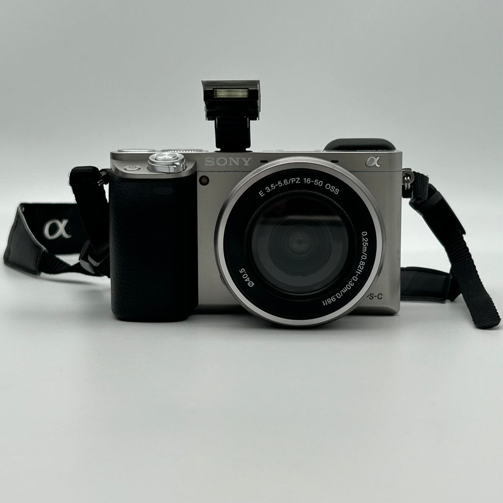 Sony Alpha A6000 Mirrorless Digital Camera w/16-50mm Lens English Silver - Used