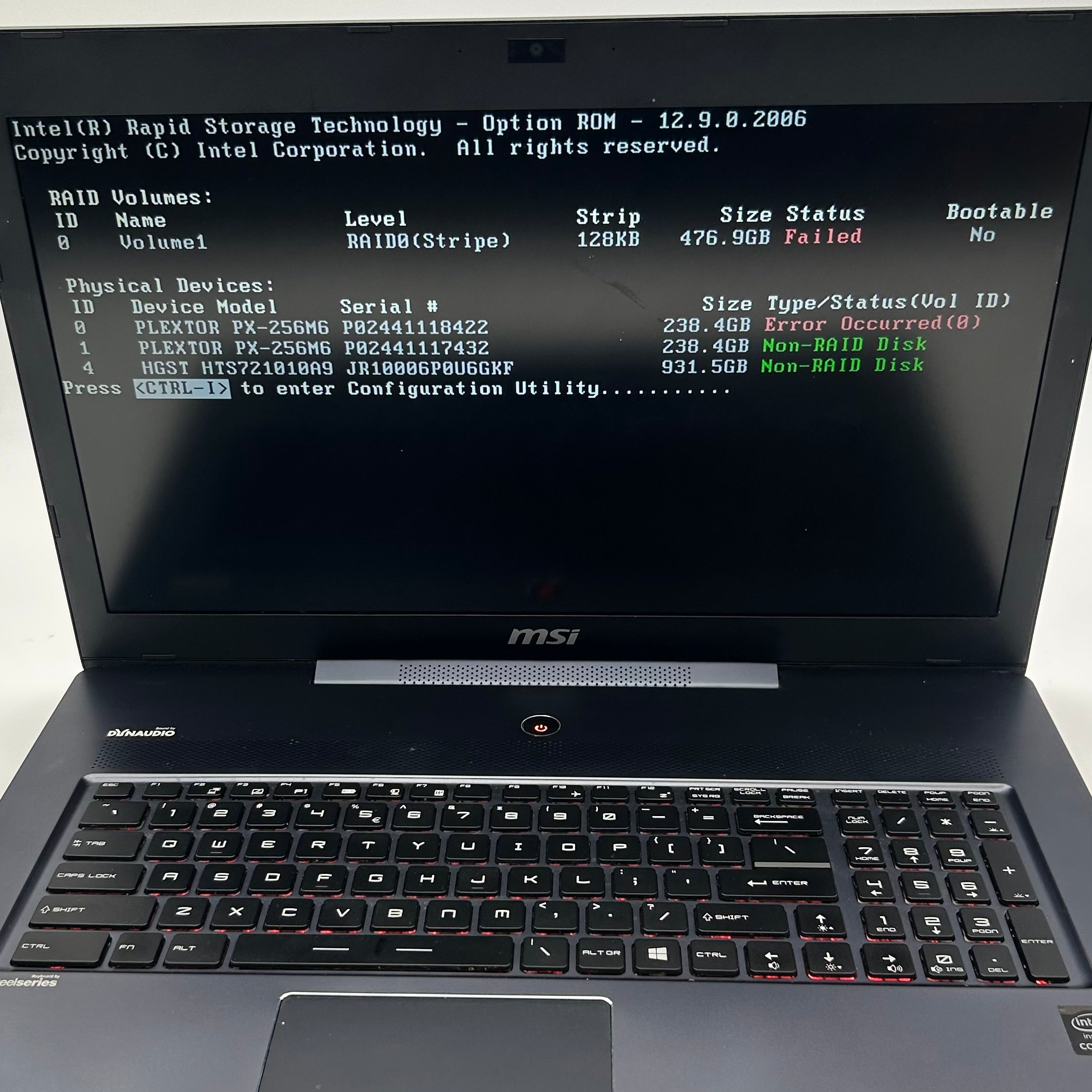 MSI MS-1773 17" laptop |Core i7| 16GB RAM| w/ Charger - AS IS